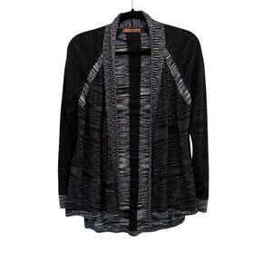 Belldini Grey Knit Open Front Drape Cardigan Women's Medium